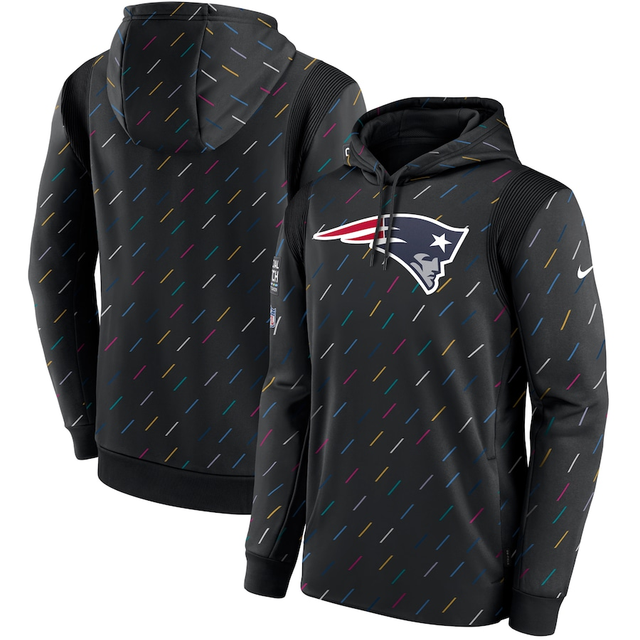 Women NFL New England Patriots 2025 Nike black hoodie->women nfl jersey->Women Jersey